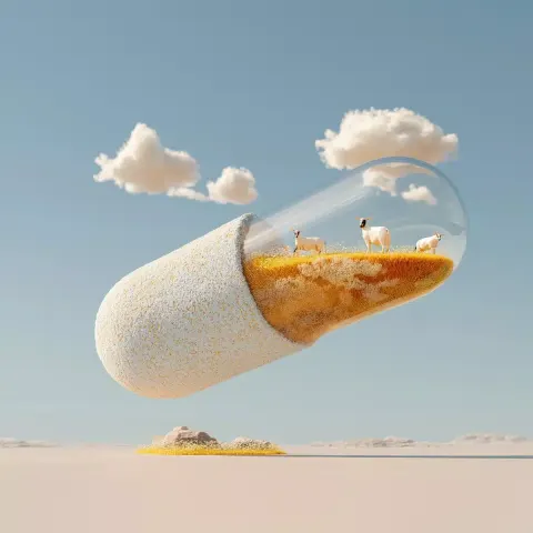 3D Donut Capsule Landscape