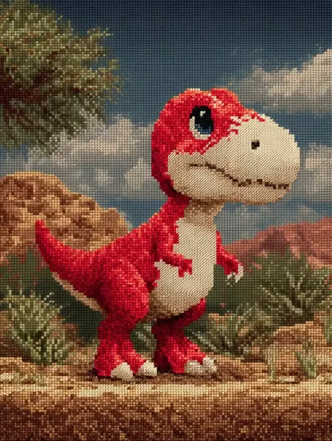 8-Bit Chibi Dinosaur Screenshot