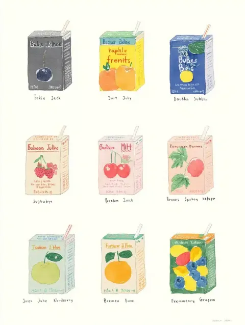 Watercolor Fruit Juice Branding