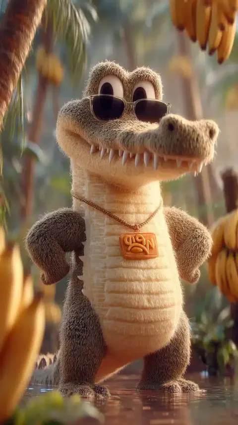 Muscular Crocodile-Banana Fusion
