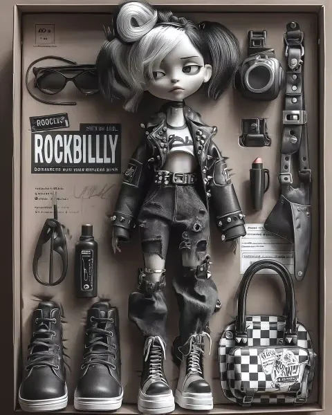 Rockabilly Action Figure Packaging