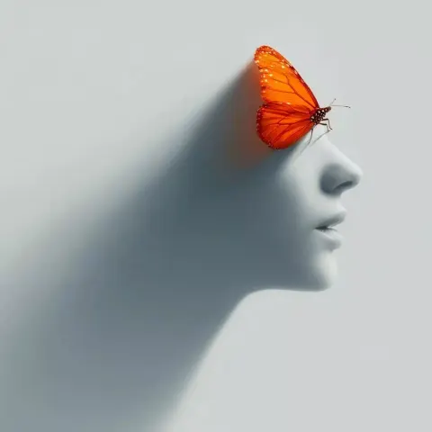 Monarch Butterfly and Silhouette