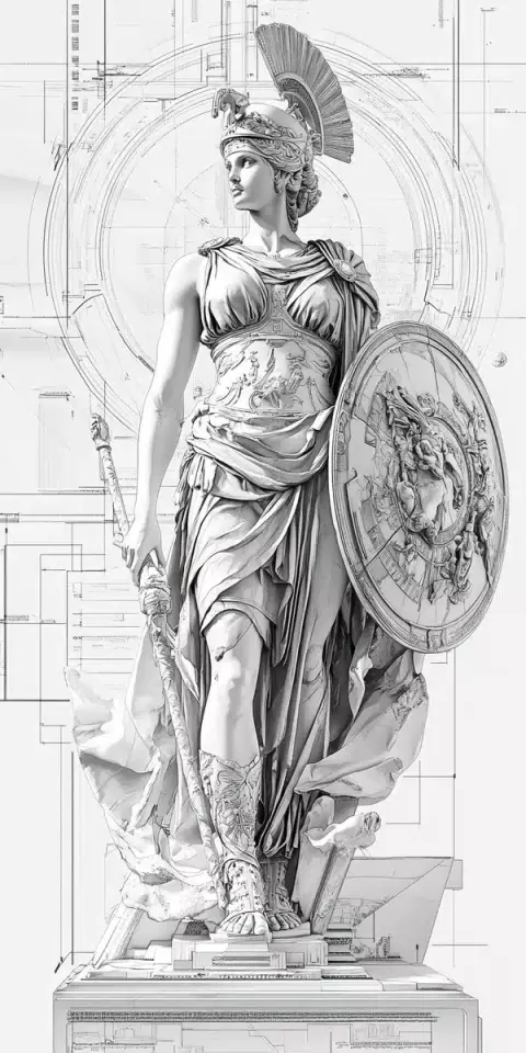 Athena Statue in Blueprint