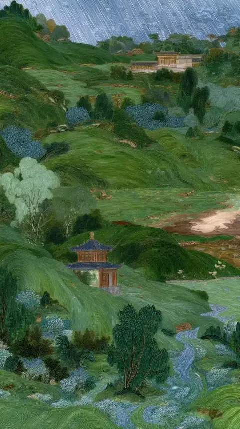 Spring Countryside in Chinese Style