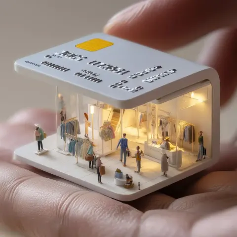 Miniature Diorama Shopping Scene