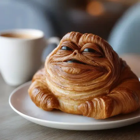 Jabba Croissant on Plate