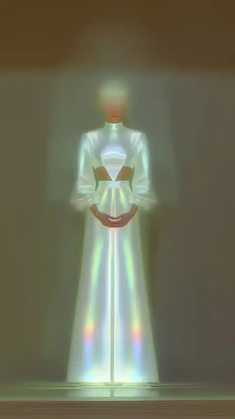 Ethereal Woman in Glass