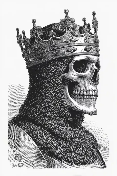 Medieval Skull in Chainmail