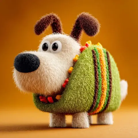 Taco-Shaped Dog Illustration