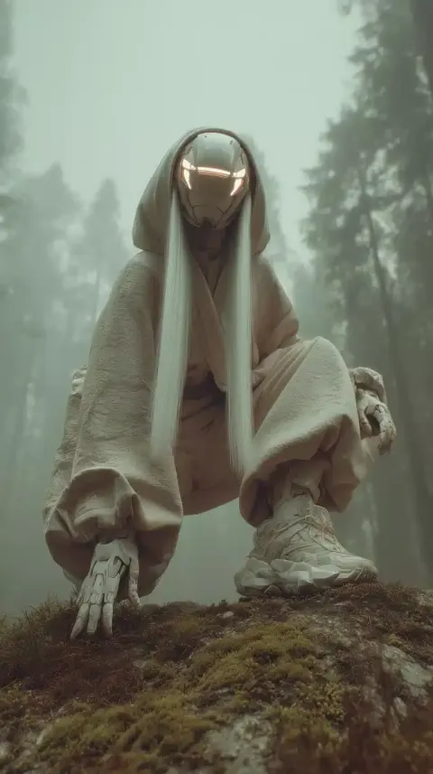 Cinematic Techwear Cyborg Chase