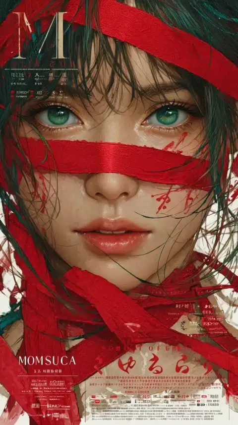 Transparent Woman with Ribbons