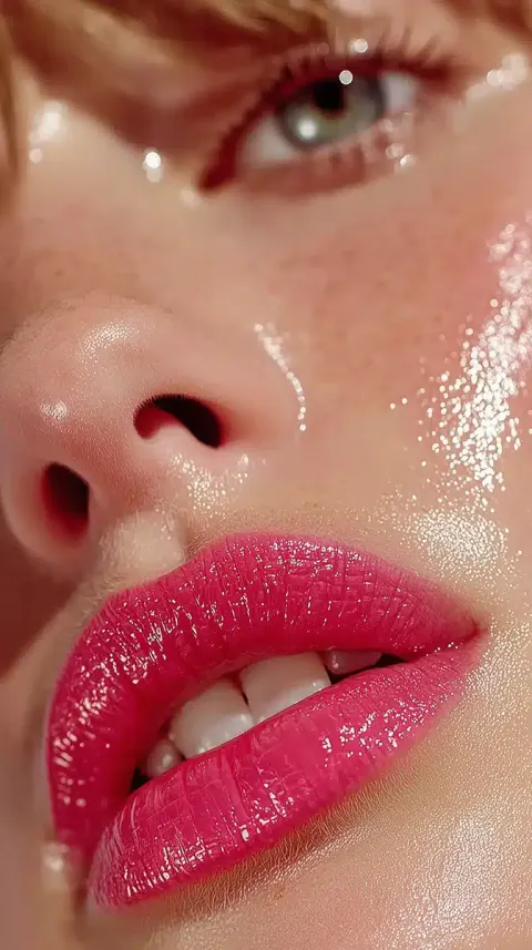 Lustrous Lips Close-Up