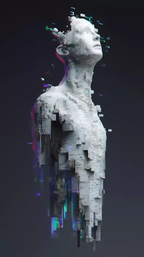 Surreal 3D Birch-Spire Fusion