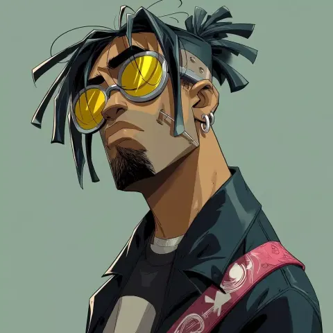 Stylized RnB Musician Design