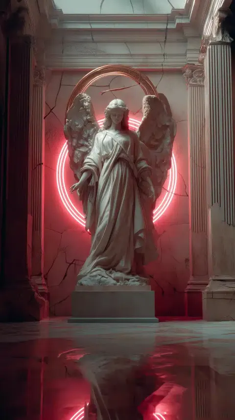 Baroque Angel in Neon