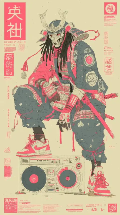 Samurai Rapper Magazine Poster