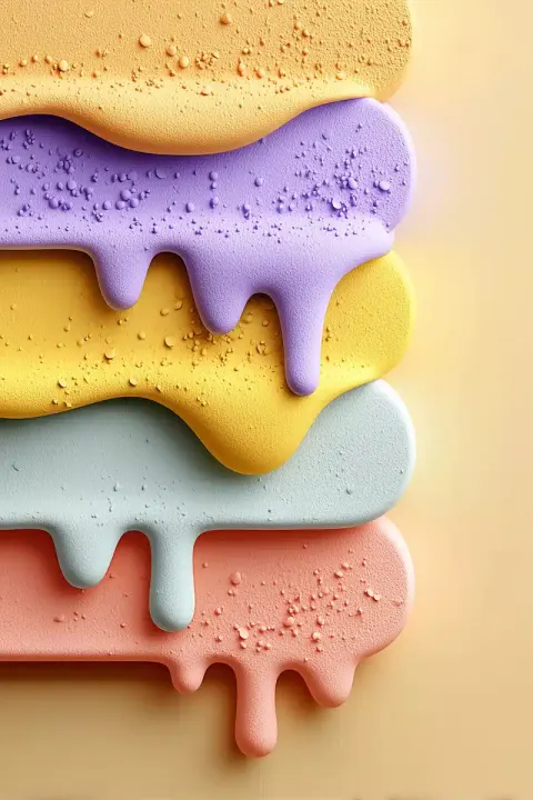 Pastel Wallpaper with Melting Popsicles