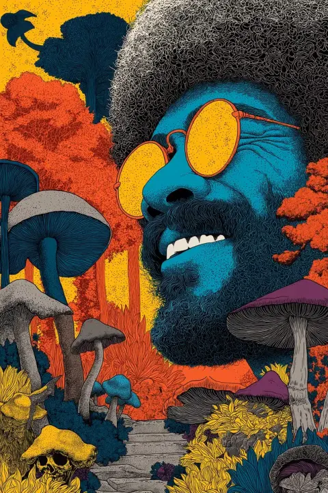 Trippy Bob Ross Poster