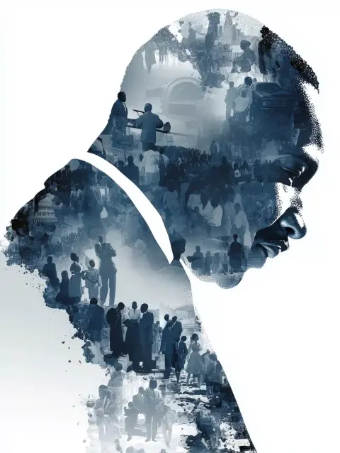 Silhouette of King Over America