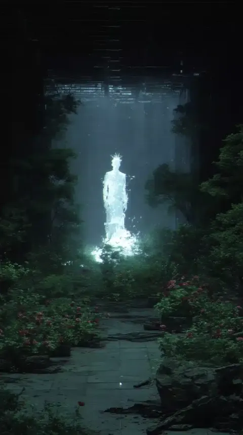Glitch Avatar in Garden