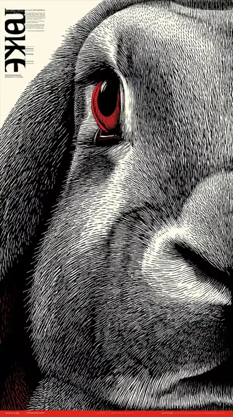 Bauhaus Poster Rabbits and Spectacles