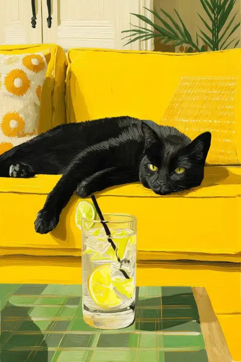 Aesthetic Black Cat Cocktail