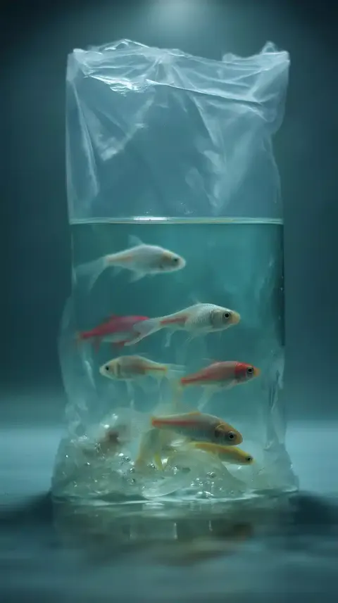Raw Water Bag with Fish