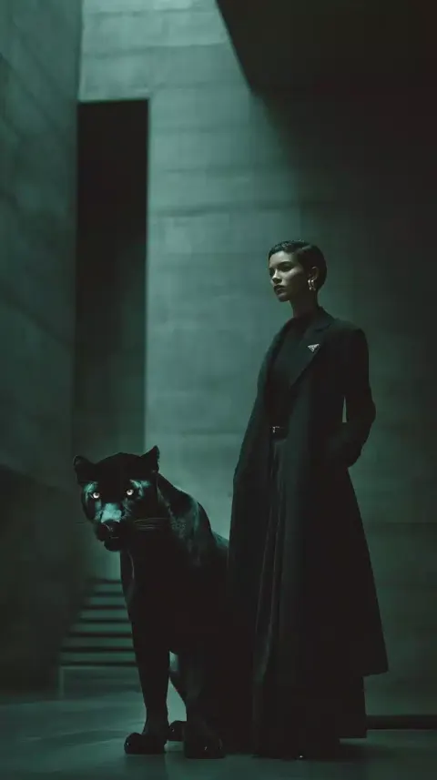 Hyper-Realistic PRADA Panther Portrait
