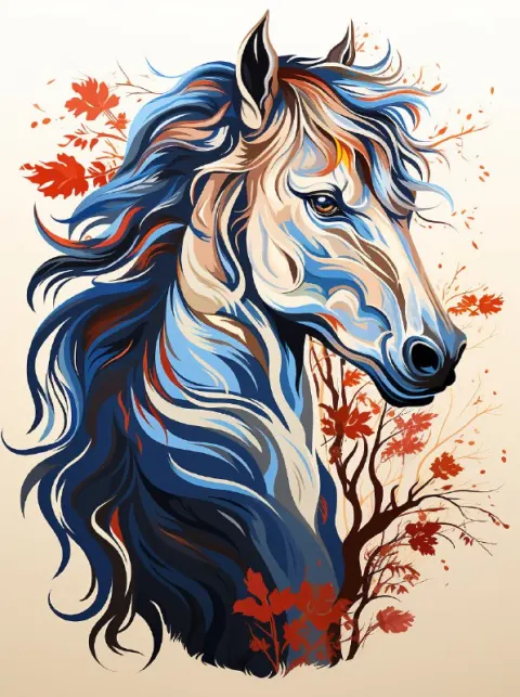 Stylized Horse Head Tattoo Design Bold Stencil Art