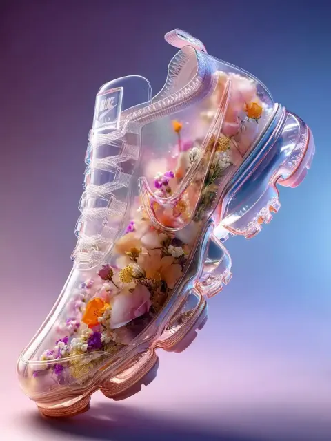 Transparent Nike Air Floral