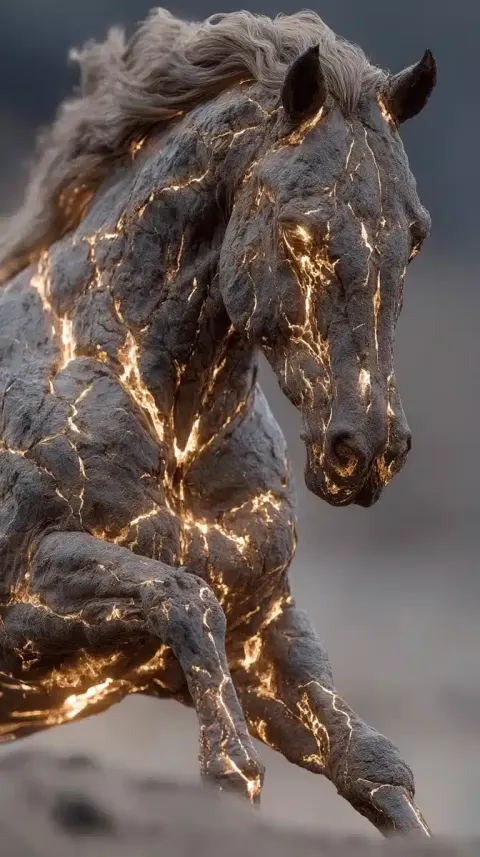 Molten Lava Horse Running