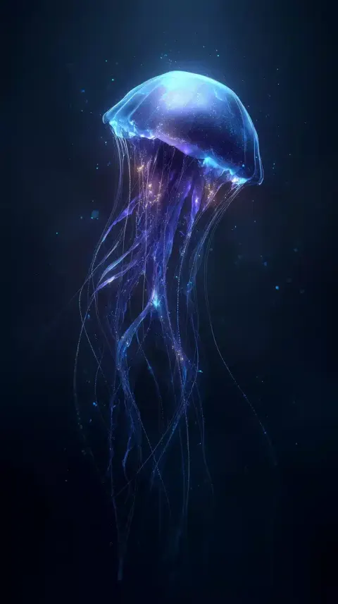 Bioluminescent Jellyfish Portrait