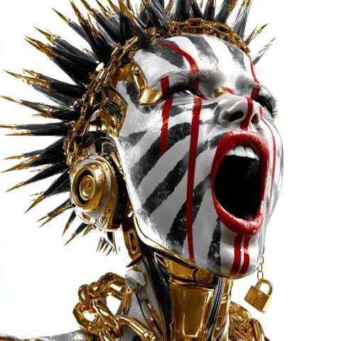 Metallic Punk Android Portrait