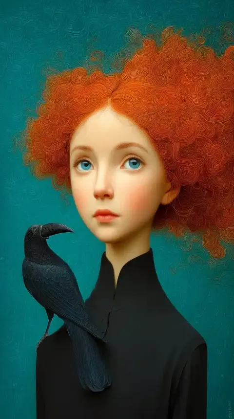Ethereal Portrait with Toucan