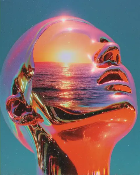Cosmic Woman with Ocean