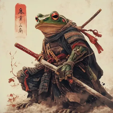 Samurai Frog Yokai Battle