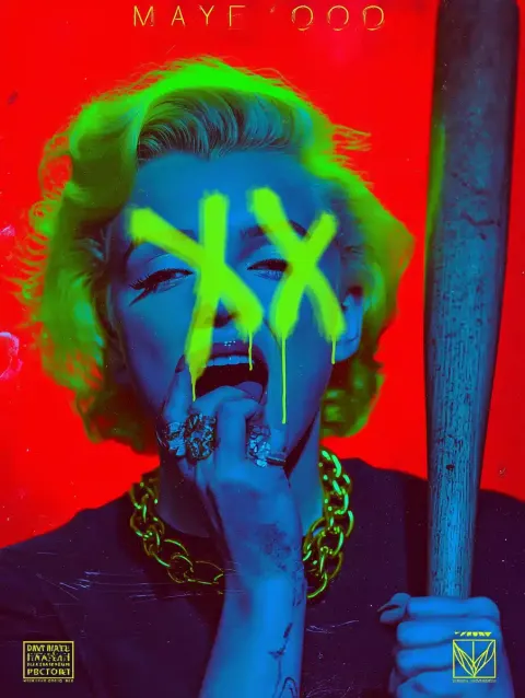 Monroe with Graffiti Chains