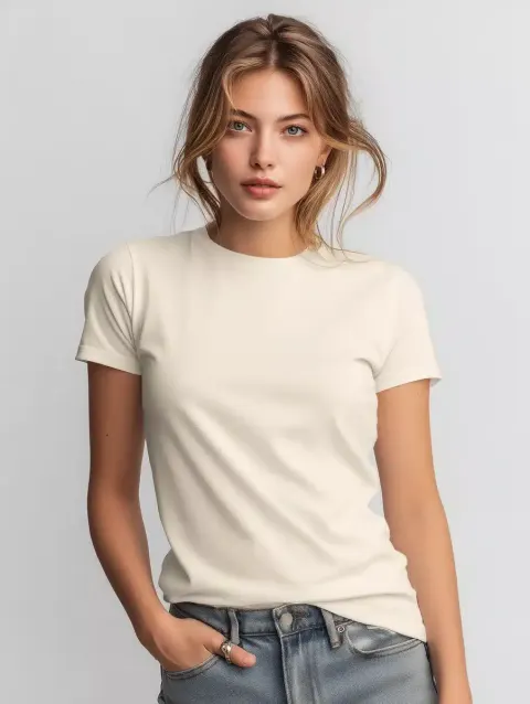 White T-Shirt on White Background