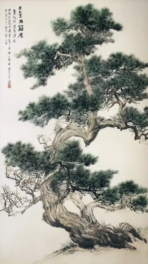 Traditional Pine Tree Painting