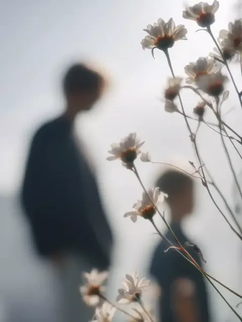 Blurred Flowers Minimalist Shot