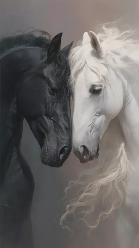 Detailed Horses Portraiture