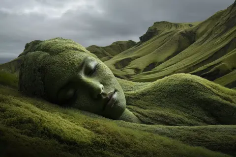 Photorealistic Female Form Hills