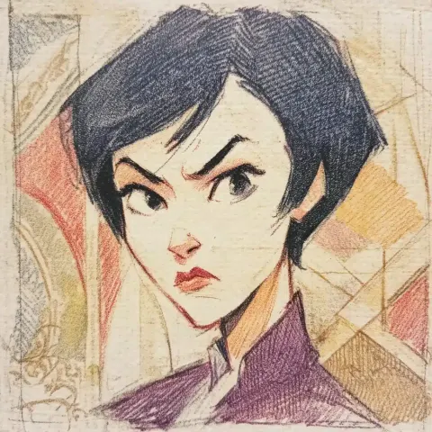 Angry Woman in Purple Robes