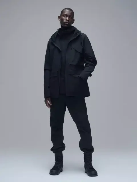 Black Model in Issey Miyake