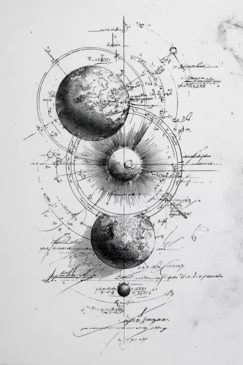 Scientific Sketch of Celestial Bodies
