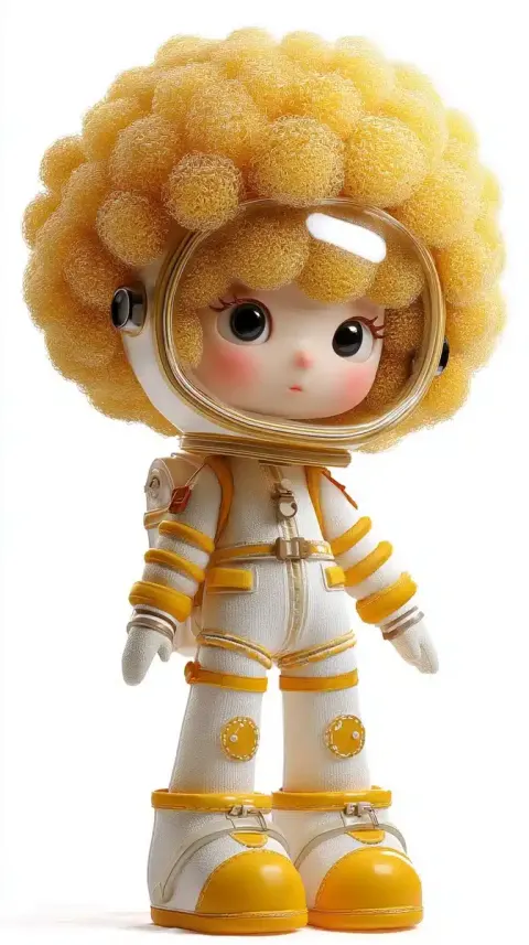 Kawaii Astronaut Girl 3D