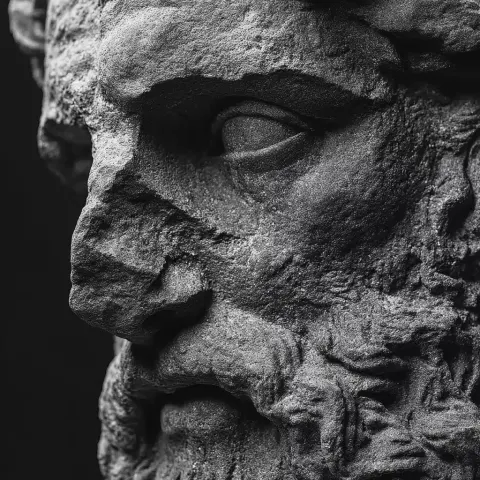 Zeus Stone Sculpture Portrait