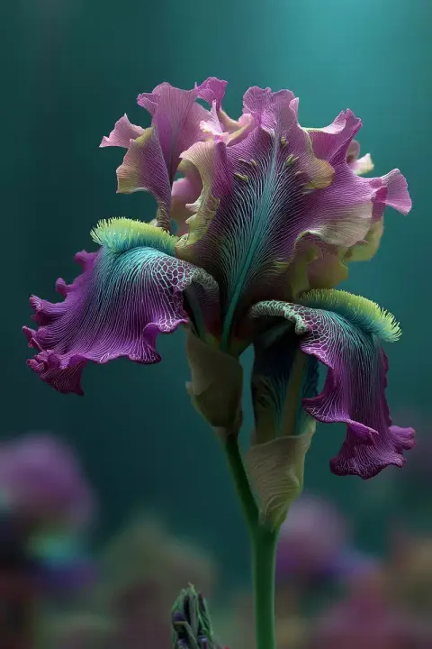 Macro Iris Cellular Structure