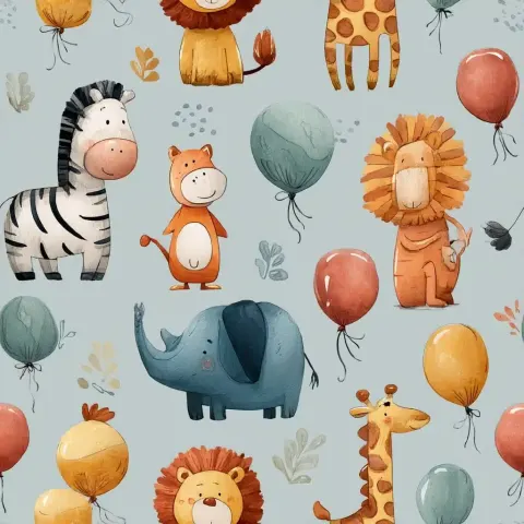 Hand-Painted Zoo Patterns