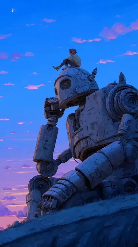 Robot Contemplation at Dusk